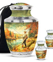 Artistic Fishing Memorial Urns Cremation Ashes - Large Urn For Mom & Dad