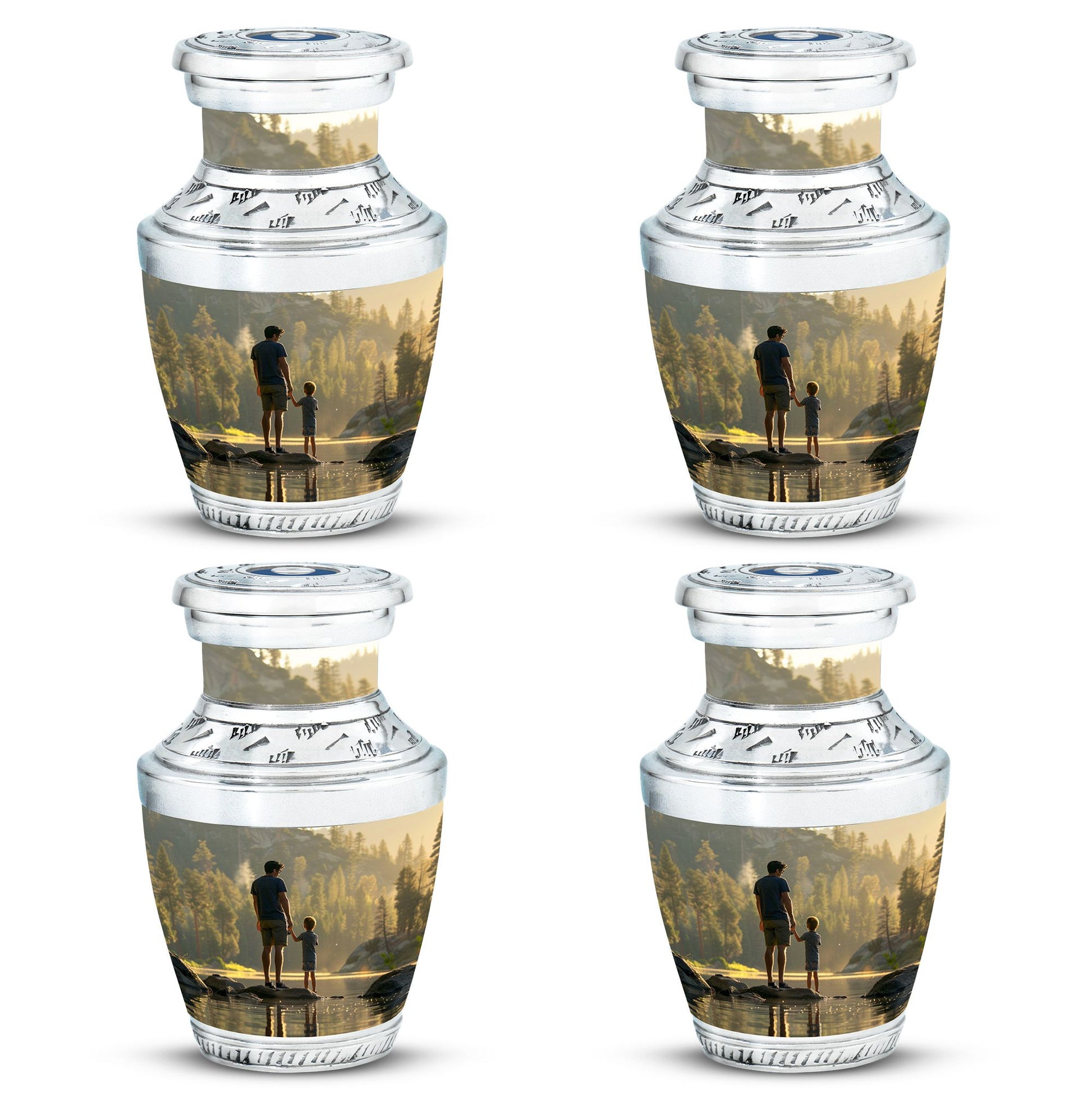 Father & Son Fishing Memorial Urn - Funeral Urns For Human Ashes
