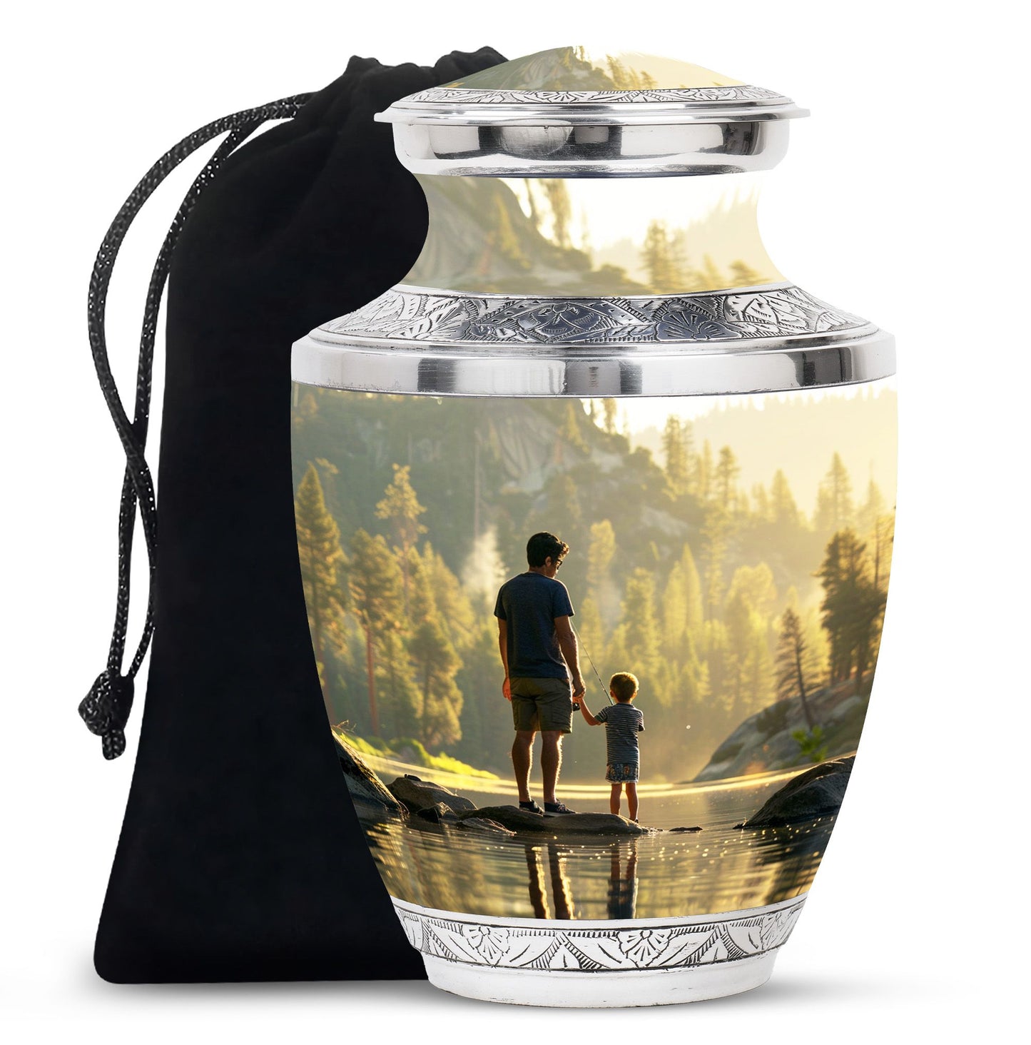 Personalized Fish Memorial Urn for Pet Ashes - 10-inch, 200 cu in - Yatskia