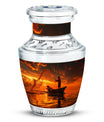 Sunset Memorial Urn For Ashes - Fishermen Cremation Urn For Adults