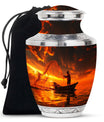 Sunset Memorial Urn For Ashes - Fishermen Cremation Urn For Adults