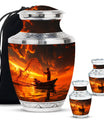 Sunset Memorial Urn For Ashes - Fishermen Cremation Urn For Adults