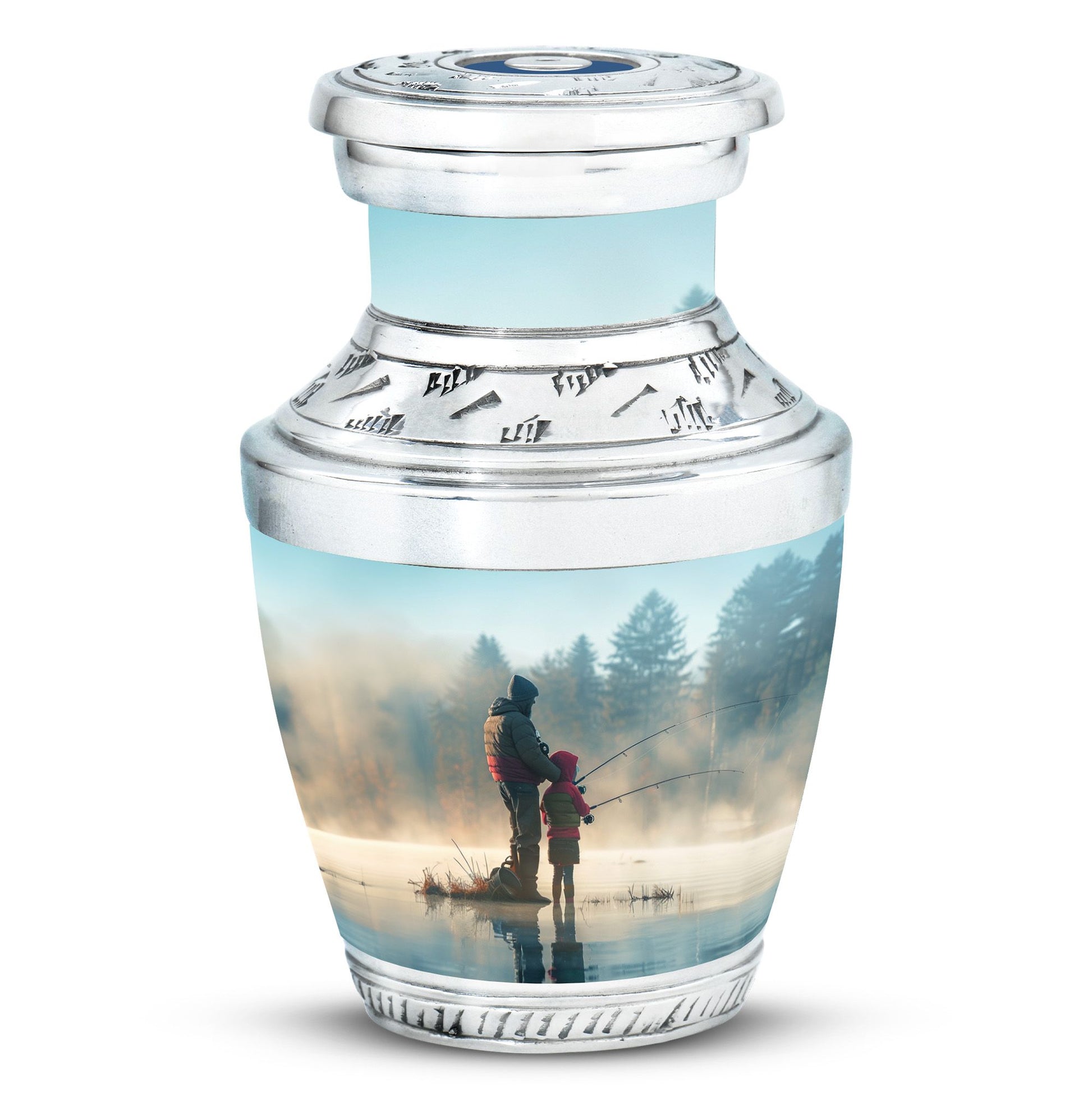 Fishing Adult Cremation Urns For Ashes - Father And Daughter Memorial Urn