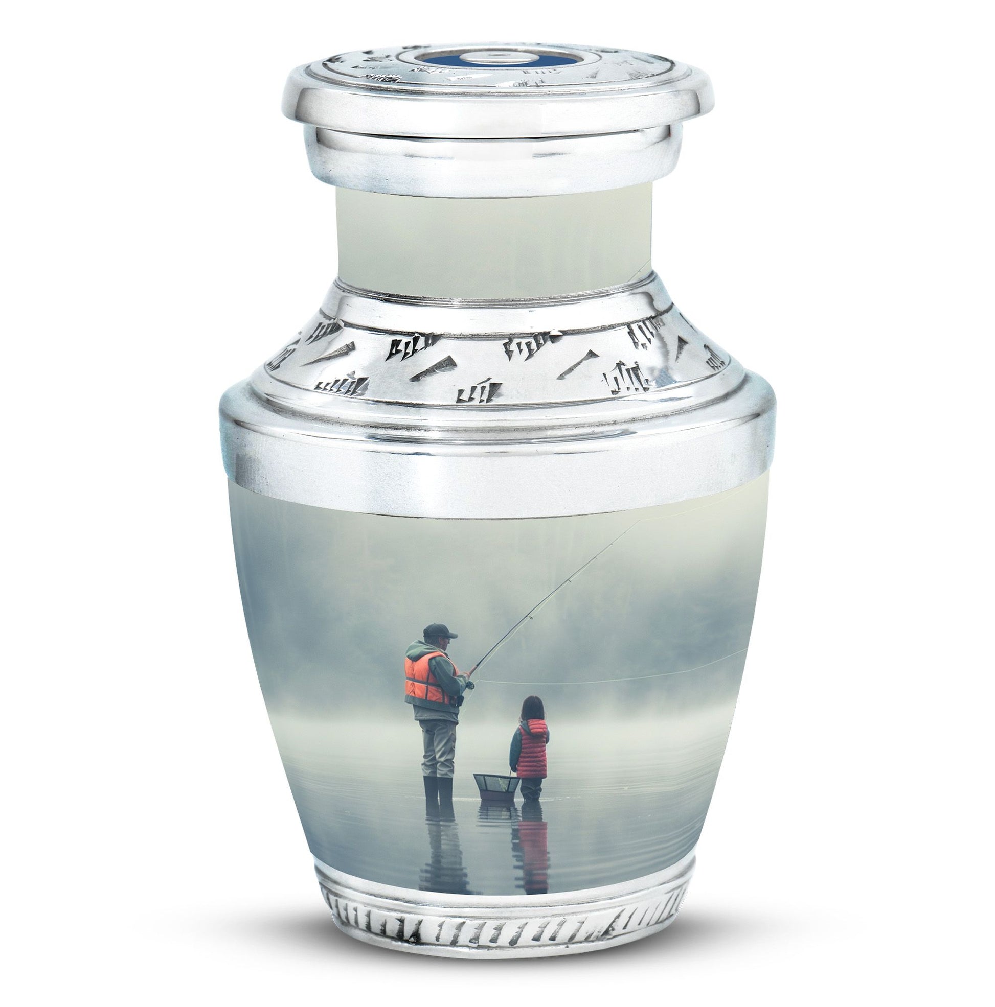 Fishing Memorial Urn For Fathers - Fishermen Cremation Urn For Funeral