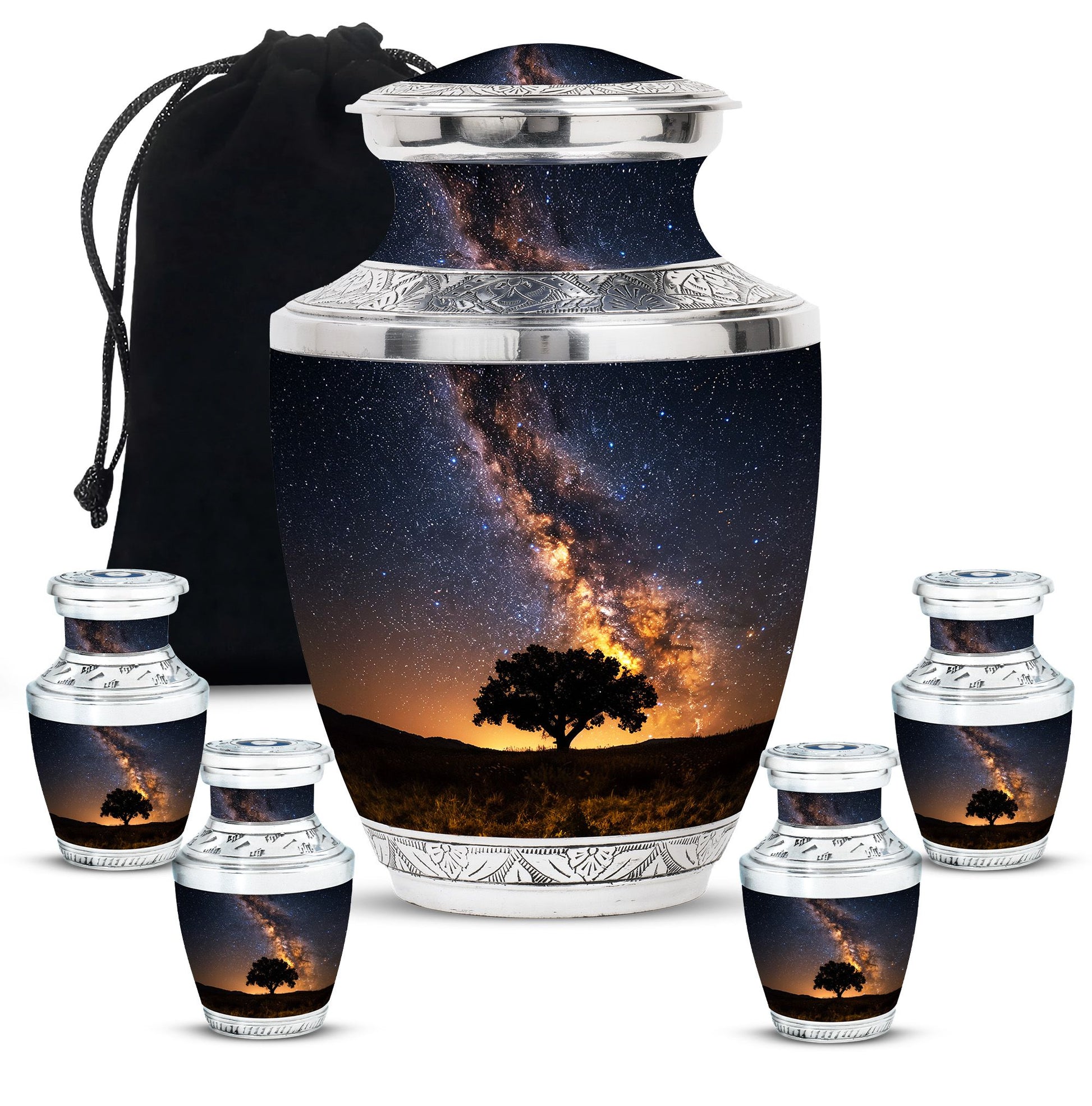 Starry Night Urn Keepsake For Ashes - Tree of life Large Funeral Urn