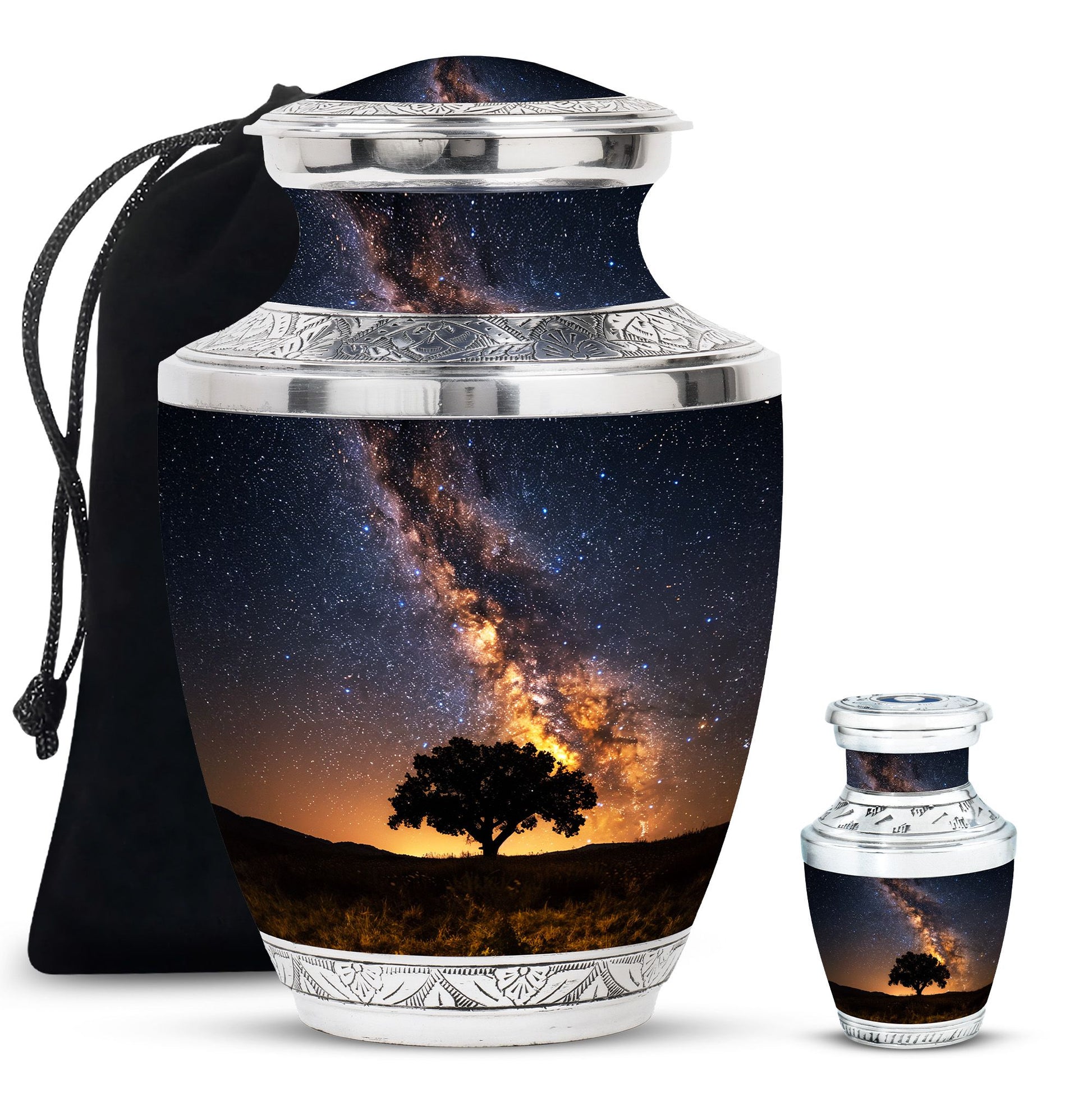 Starry Night Urn Keepsake For Ashes - Tree of life Large Funeral Urn