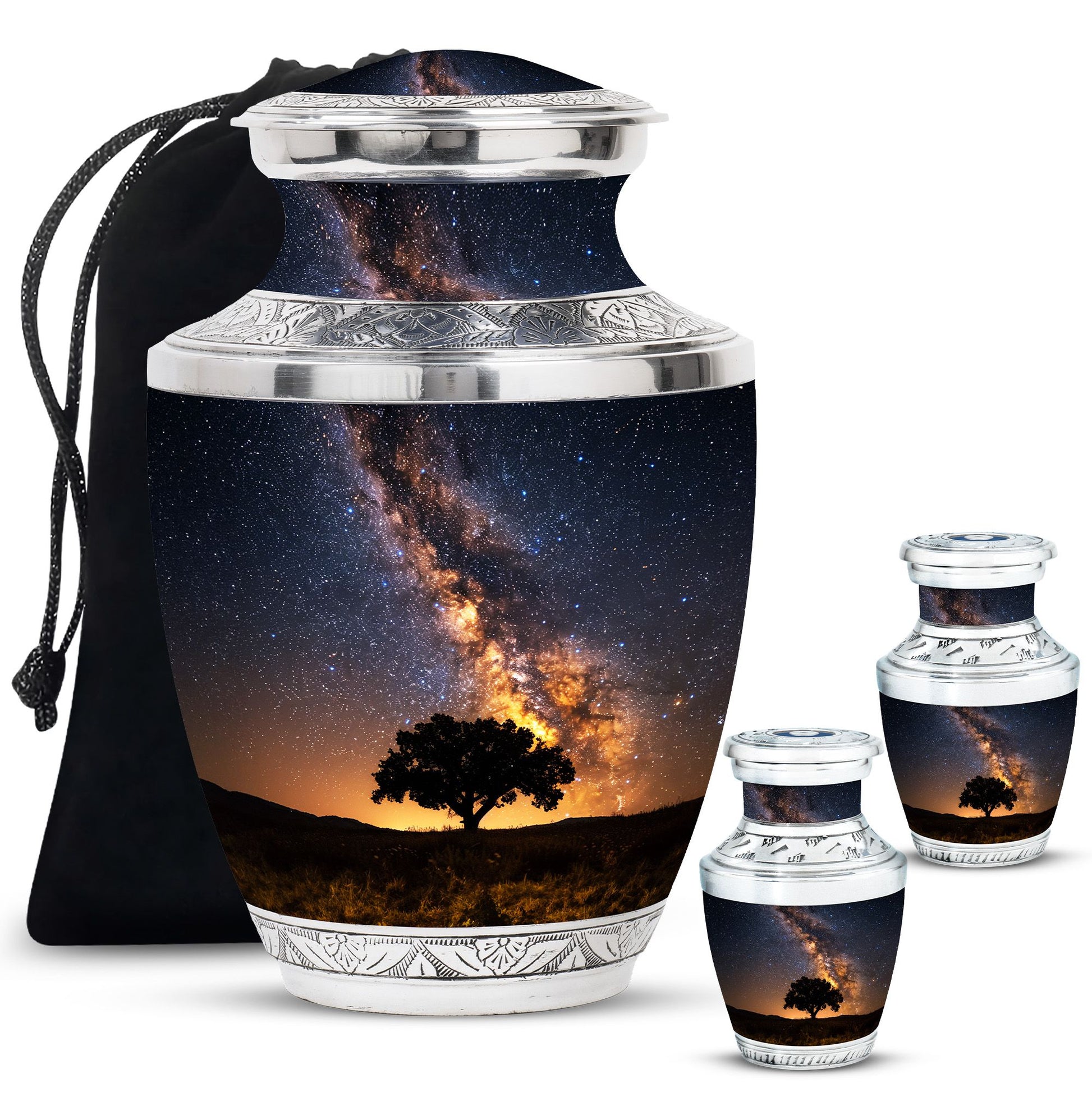 Starry Night Urn Keepsake For Ashes - Tree of life Large Funeral Urn