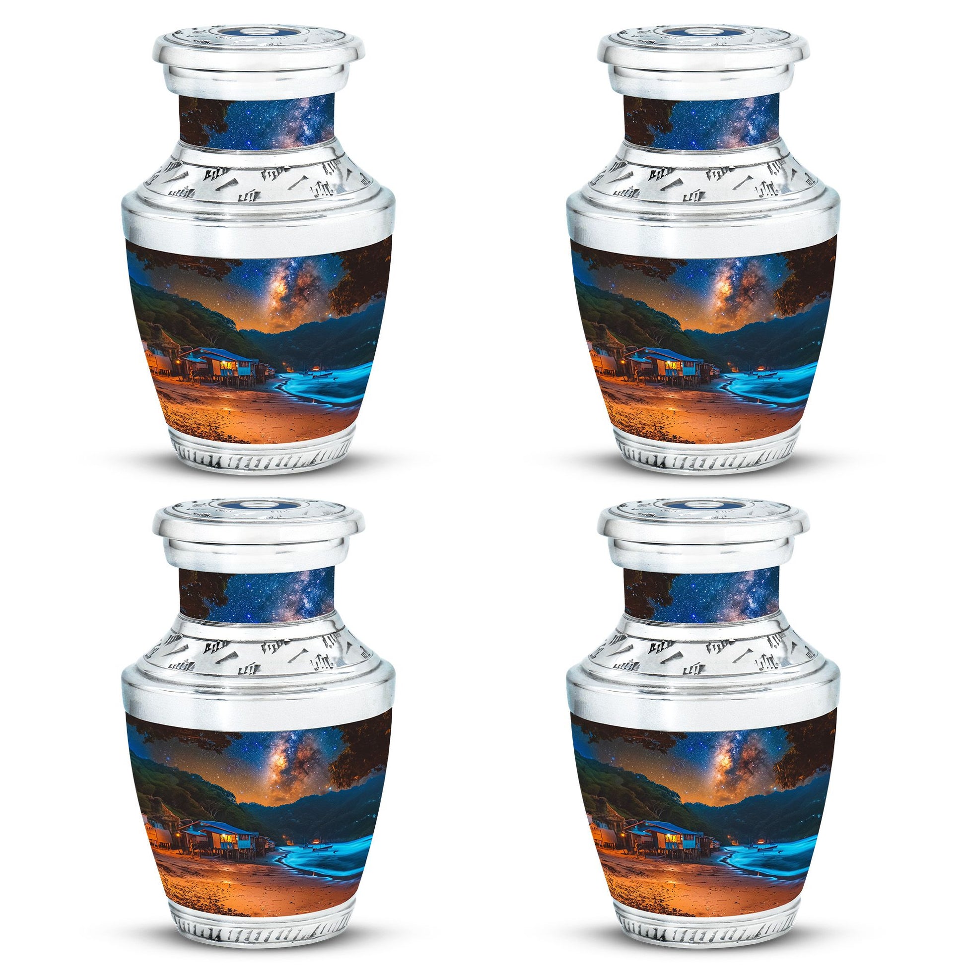 Starry Beach Urns For Ashes For Humans Funeral - Memorial Urn For Dad