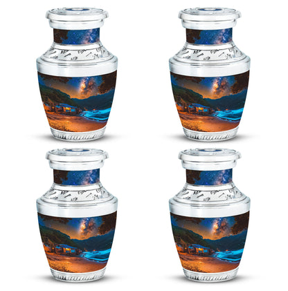 Personalized Beach Memorial Urn for Dad - 10-inch, 200 cu in - Yatskia