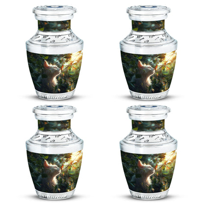 White Personalized Cat Memorial Urn for Pet Ashes - Yatskia