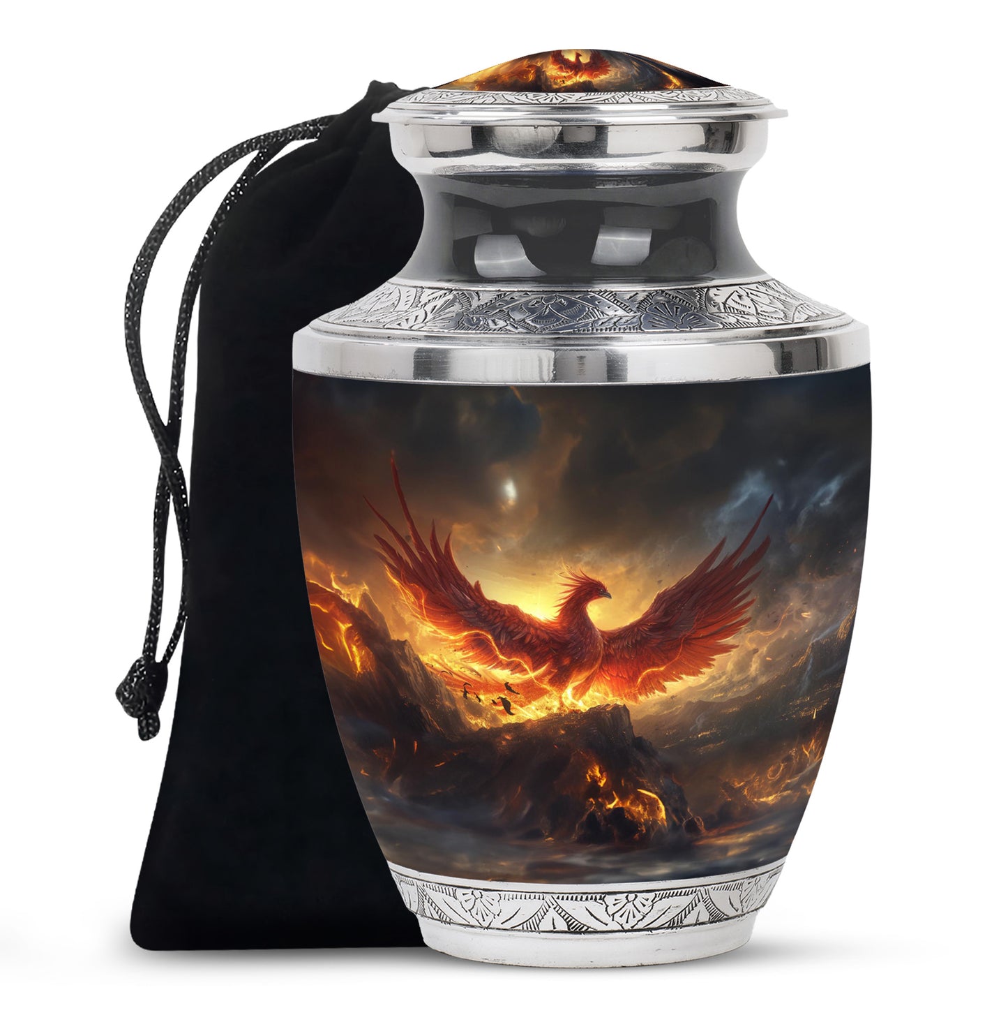 Phoenix Bird Adult Cremation Urn For Ashes - Mystical Bird Urn For Memorial