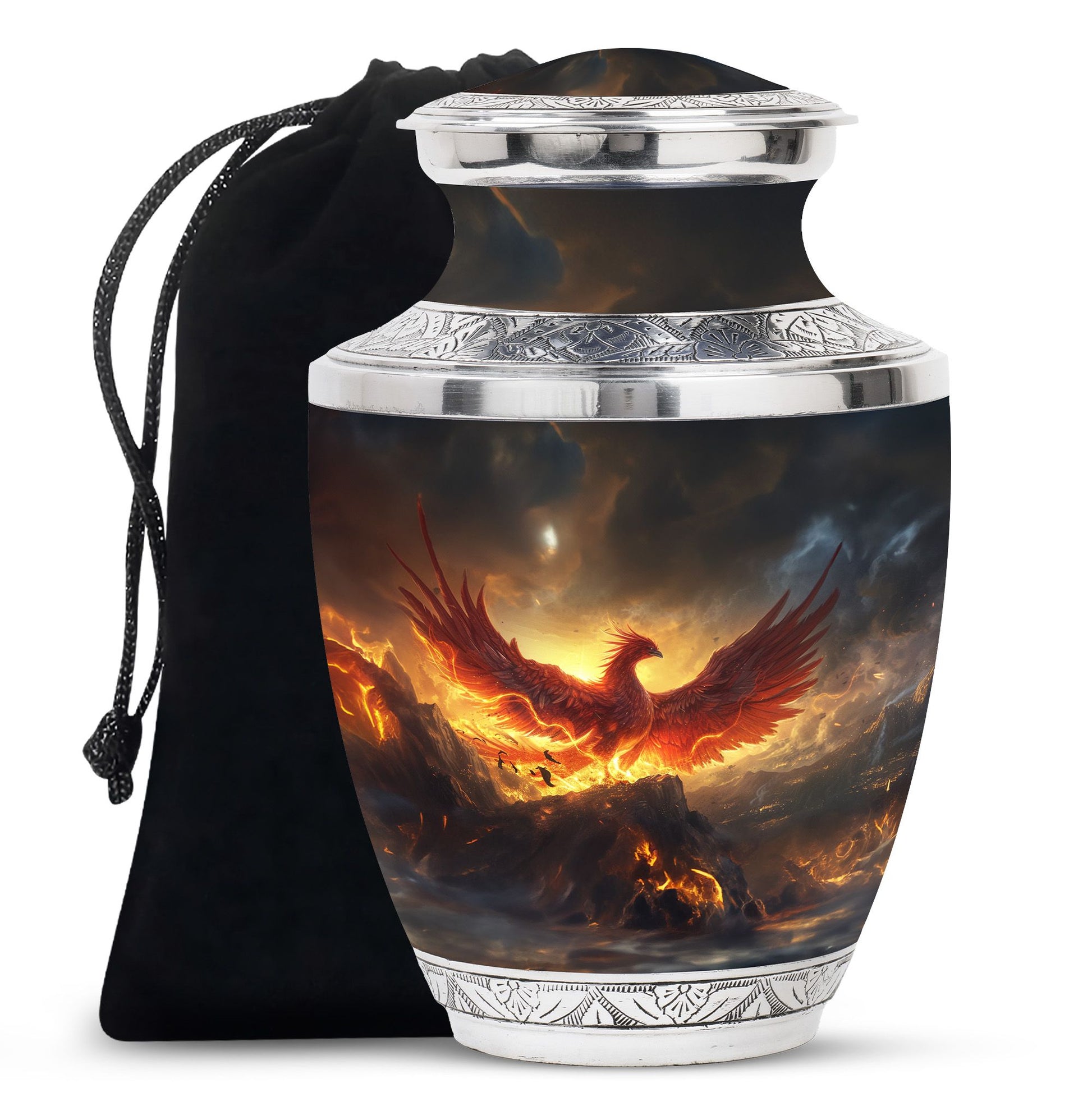 Phoenix Bird Adult Cremation Urn For Ashes - Mystical Bird Urn For Memorial