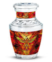 Phoenix Human Ashes Urns Large - Orange Phoenix Art Urn For Funeral