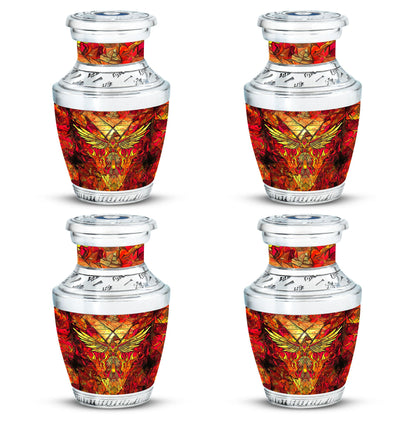 Orange Personalized Bird Cremation Urn for Human Ashes - 10-inch, 200 cu in - Yatskia
