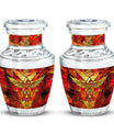 Phoenix Human Ashes Urns Large - Orange Phoenix Art Urn For Funeral