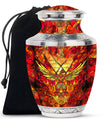 Phoenix Human Ashes Urns Large - Orange Phoenix Art Urn For Funeral