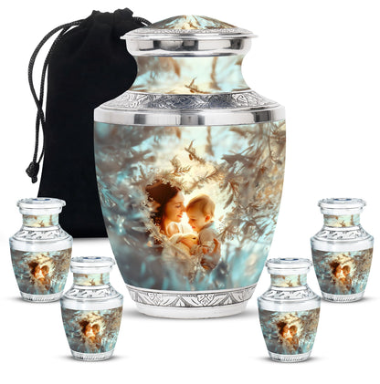 Personalized Mother Memorial Urn for Human Ashes - 10-inch, 200 cu in - Yatskia