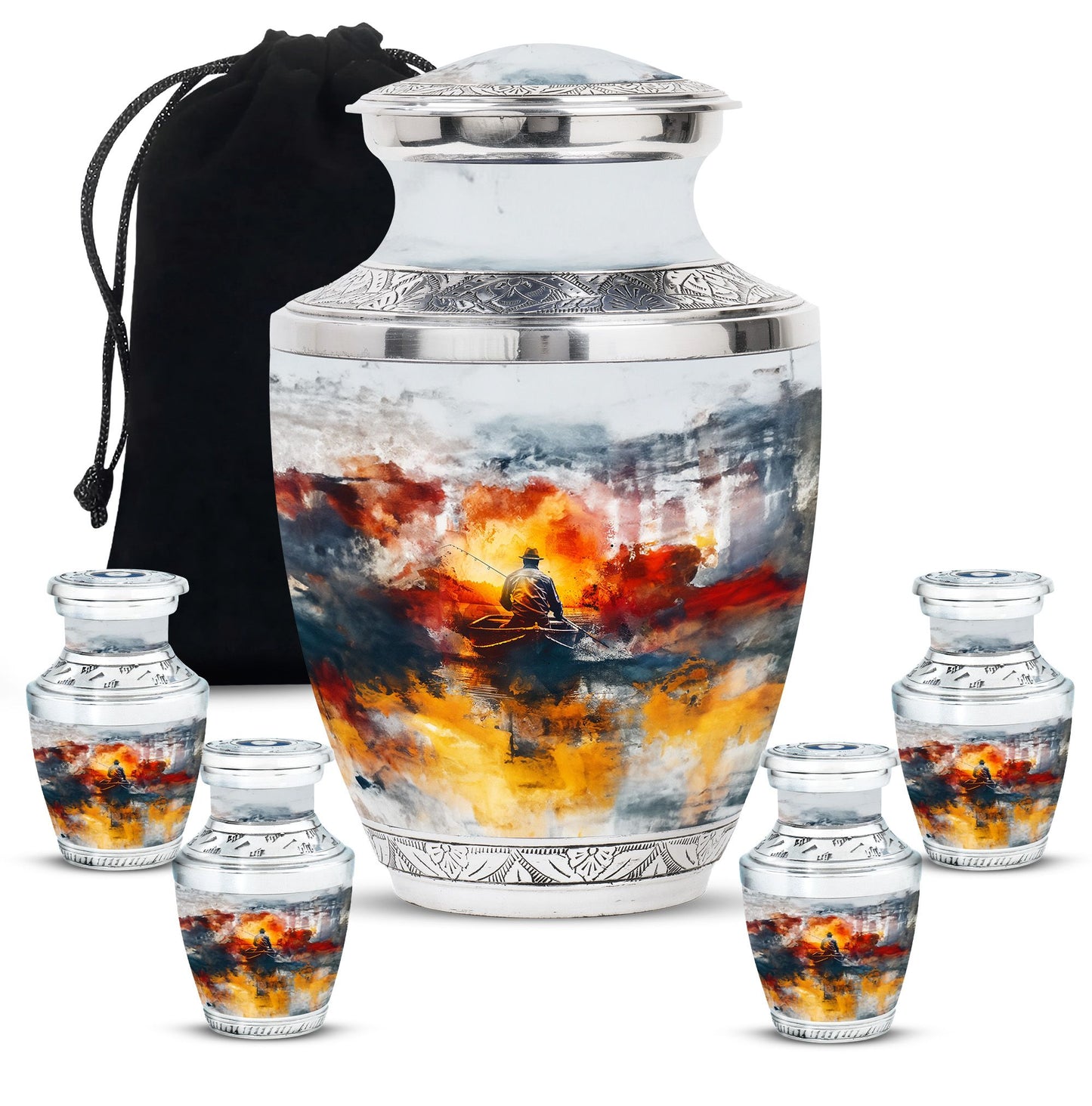 Personalized Fish Memorial Urn for Pet Ashes - 10-inch, 200 cu in - Yatskia