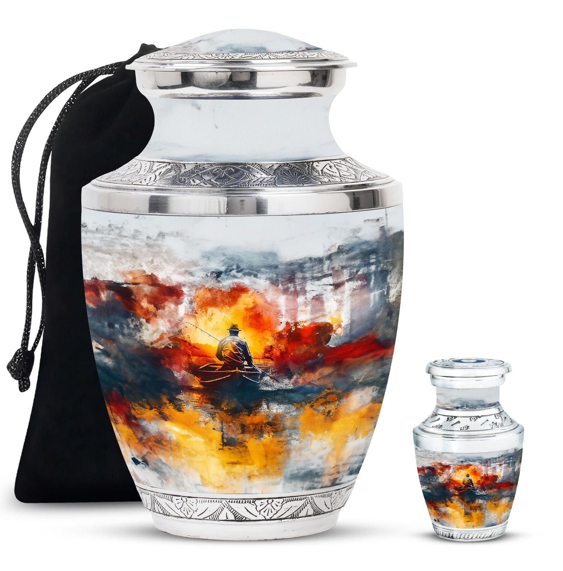 Fishing Boat Memorial Urns For Adults - Fishermen Urn For Human Ashes