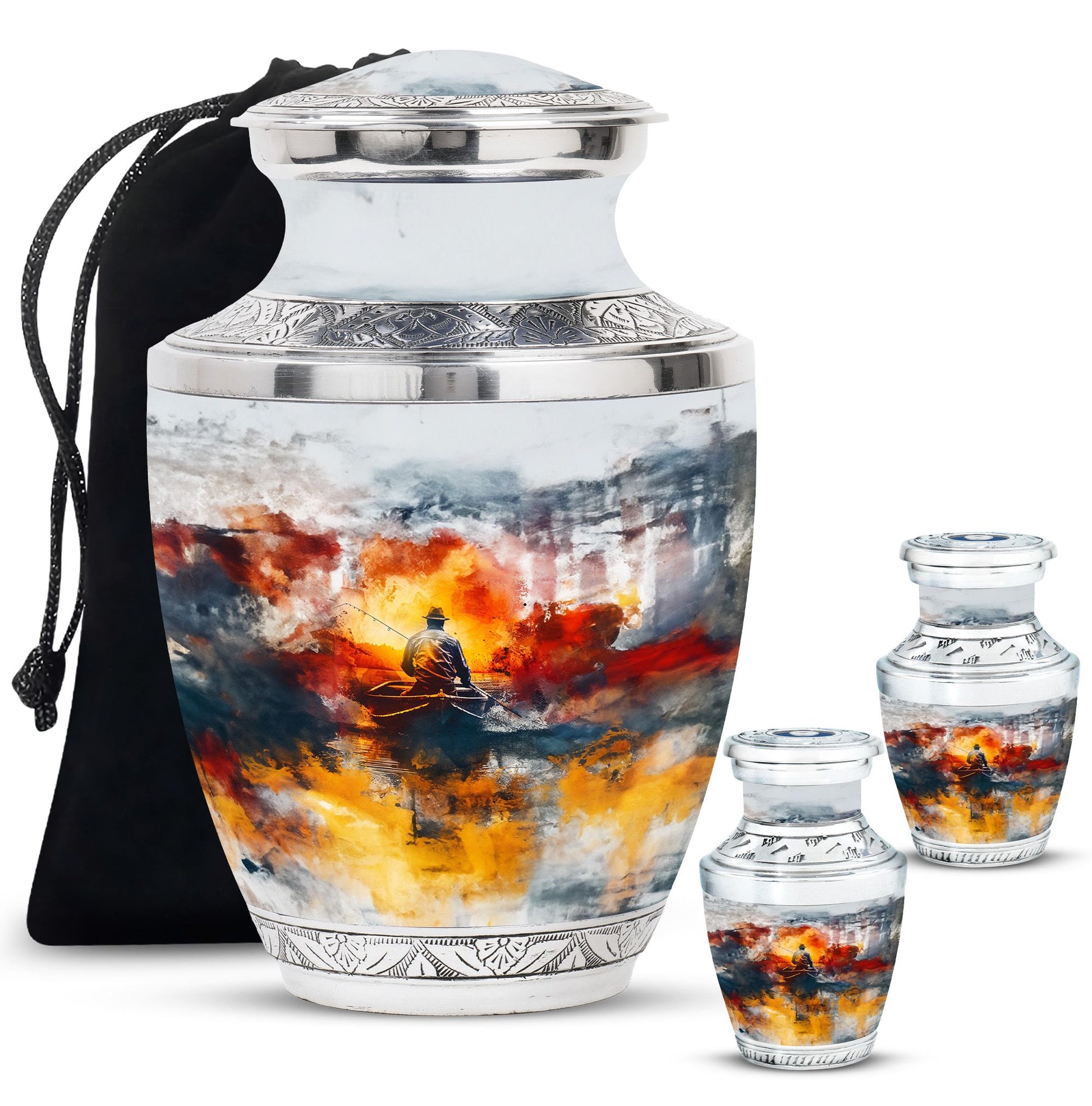 Fishing Boat Memorial Urns For Adults - Fishermen Urn For Human Ashes