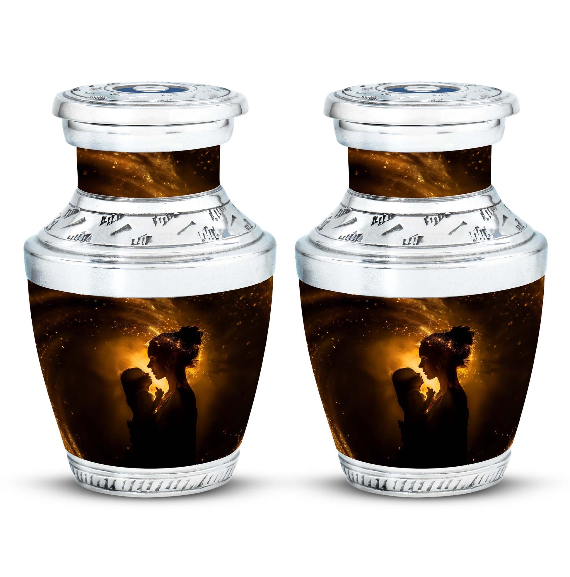 Mother And Child Memorial Urns For Ashes - Cremation Urn For Mother