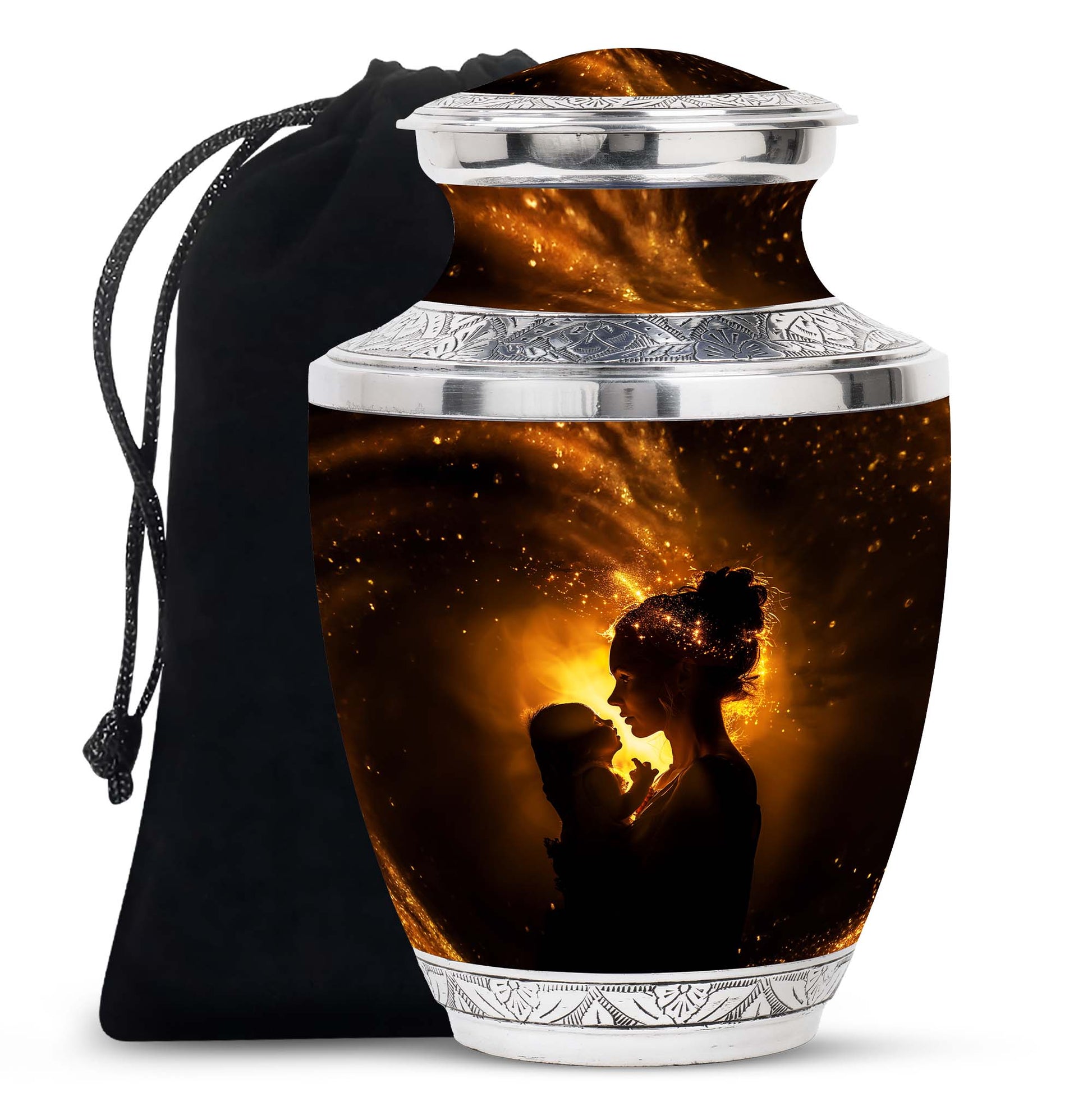 Mother And Child Memorial Urns For Ashes - Cremation Urn For Mother