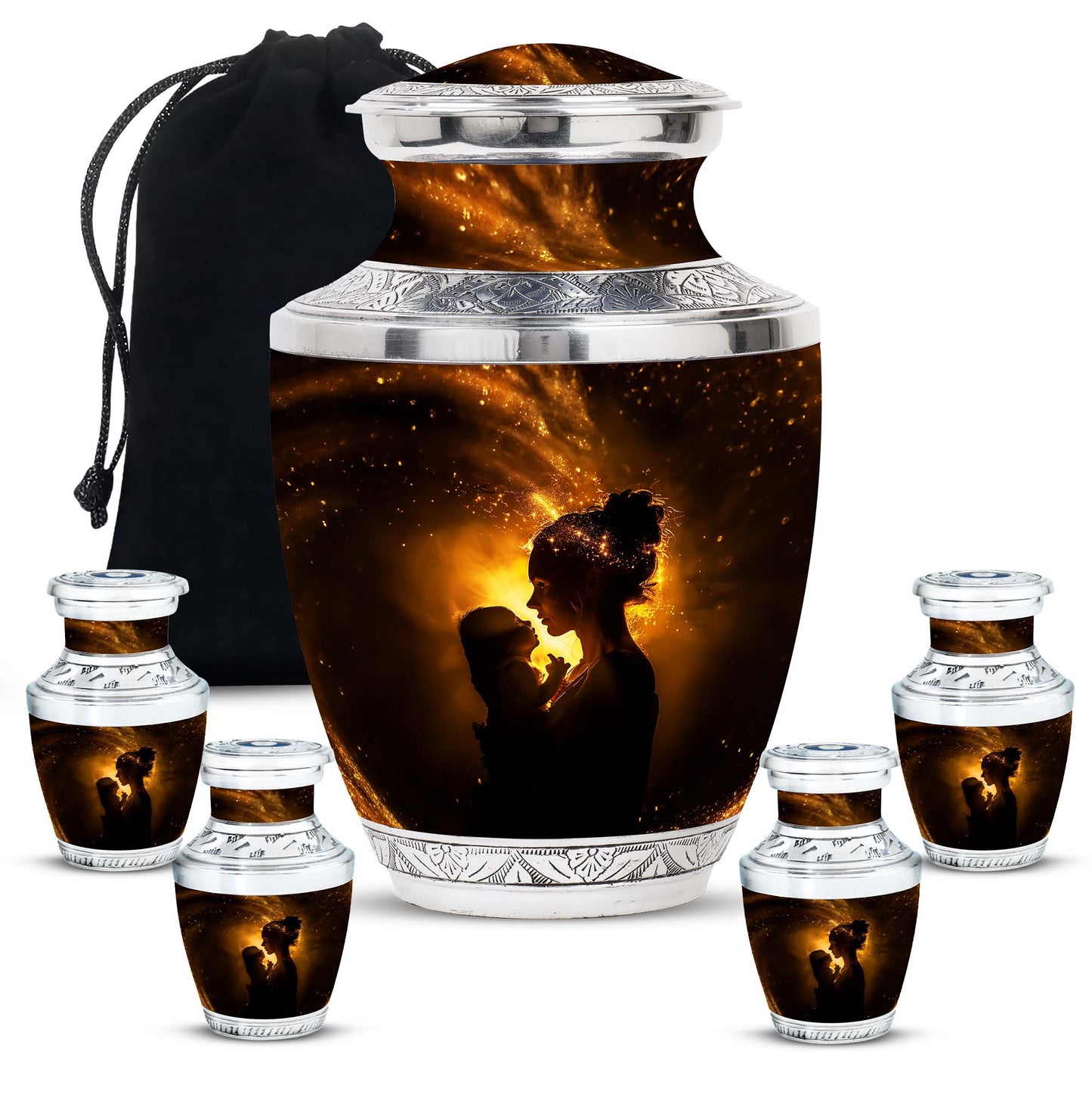 Personalized Mother Cremation Urn for Mother - 10-inch, 200 cu in - Yatskia