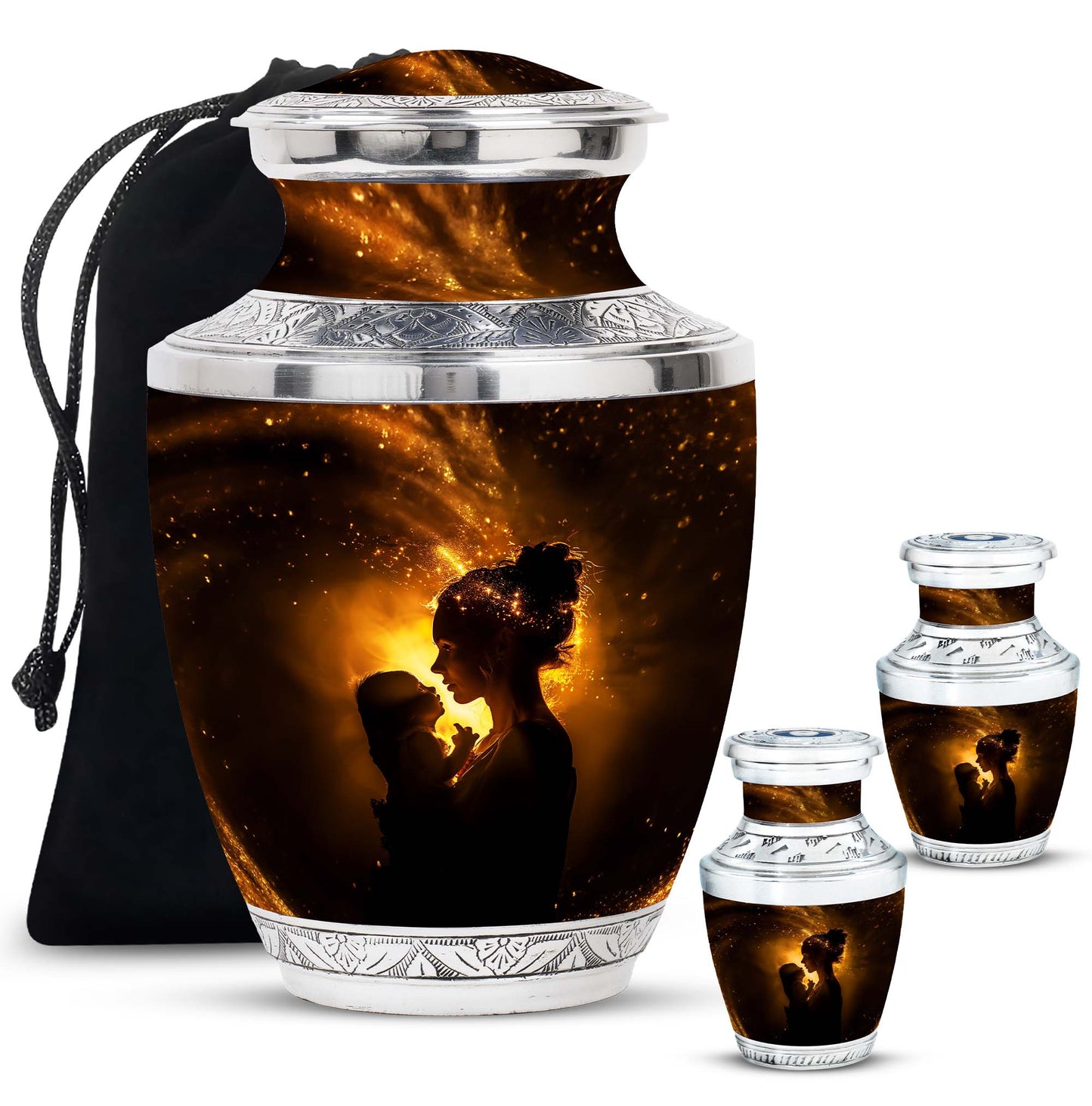 Personalized Mother Cremation Urn for Mother - 10-inch, 200 cu in - Yatskia