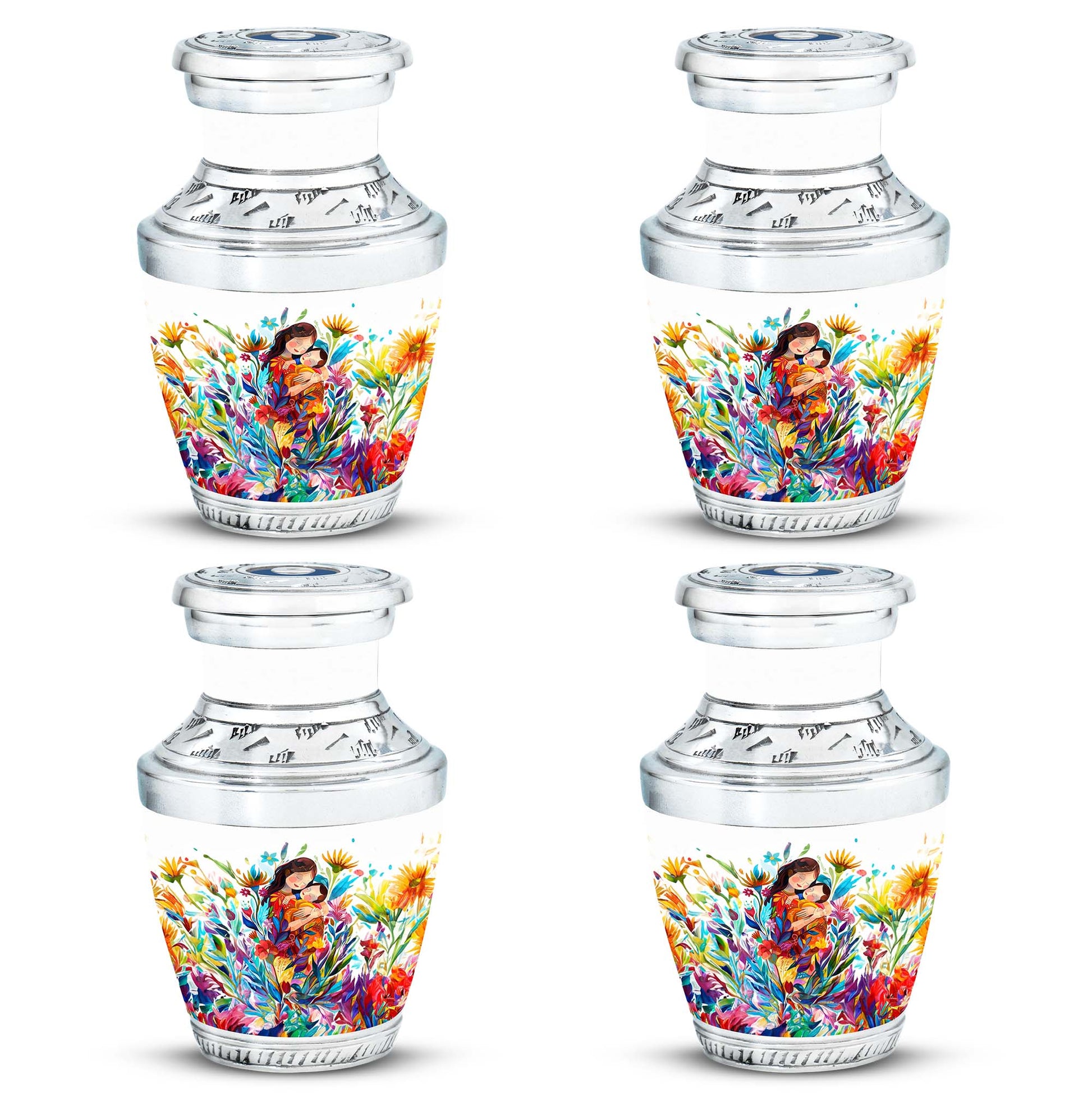 Mother Love Urn for Human Ashes – Colorful Mother's Art Memorial Urn