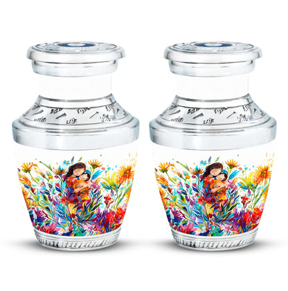 Colorful Personalized Mother Memorial Urn for Human Ashes - 10-inch, 200 cu in - Yatskia