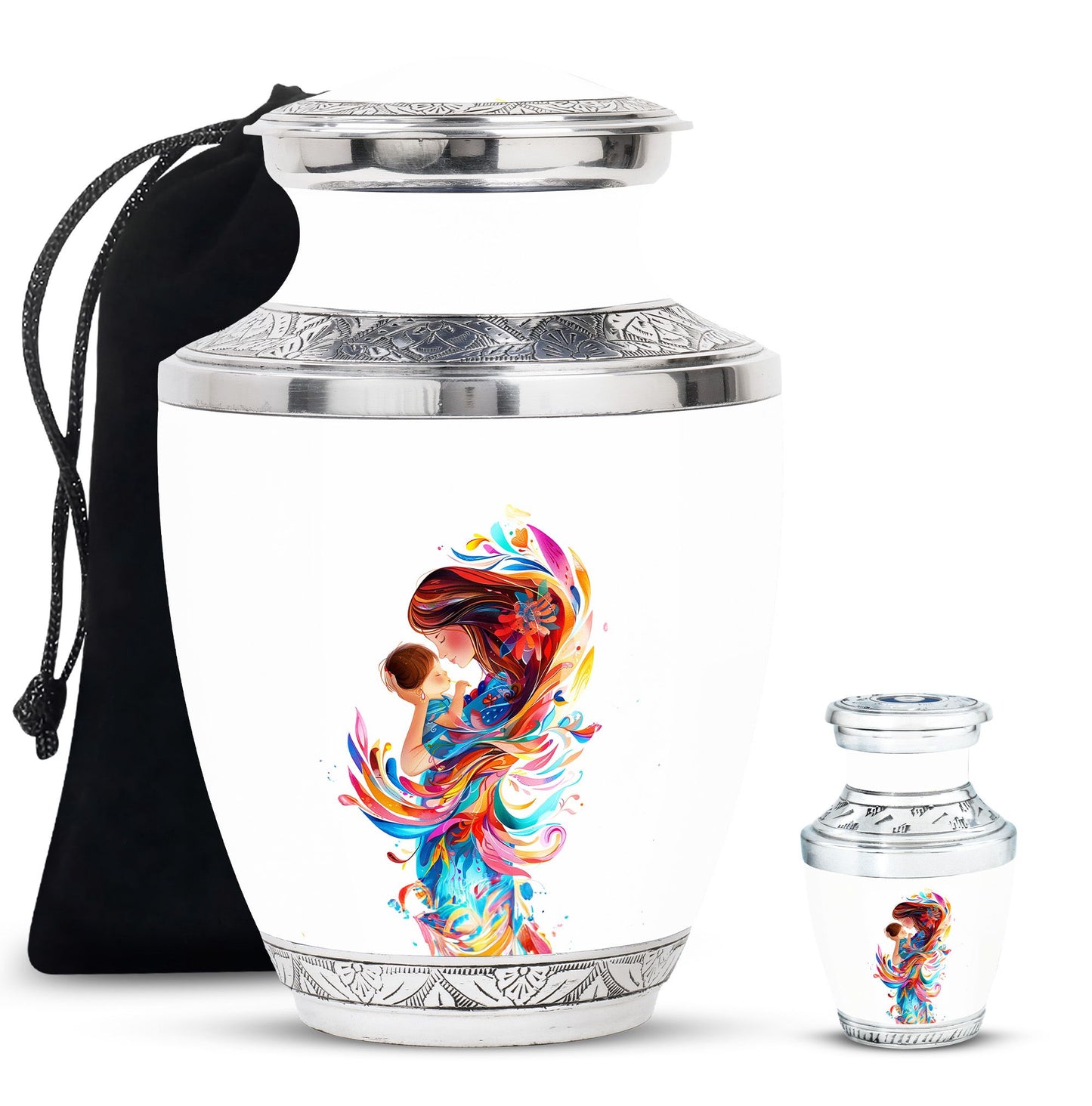 Personalized Mother Memorial Urn for Women - 10-inch, 200 cu in - Yatskia