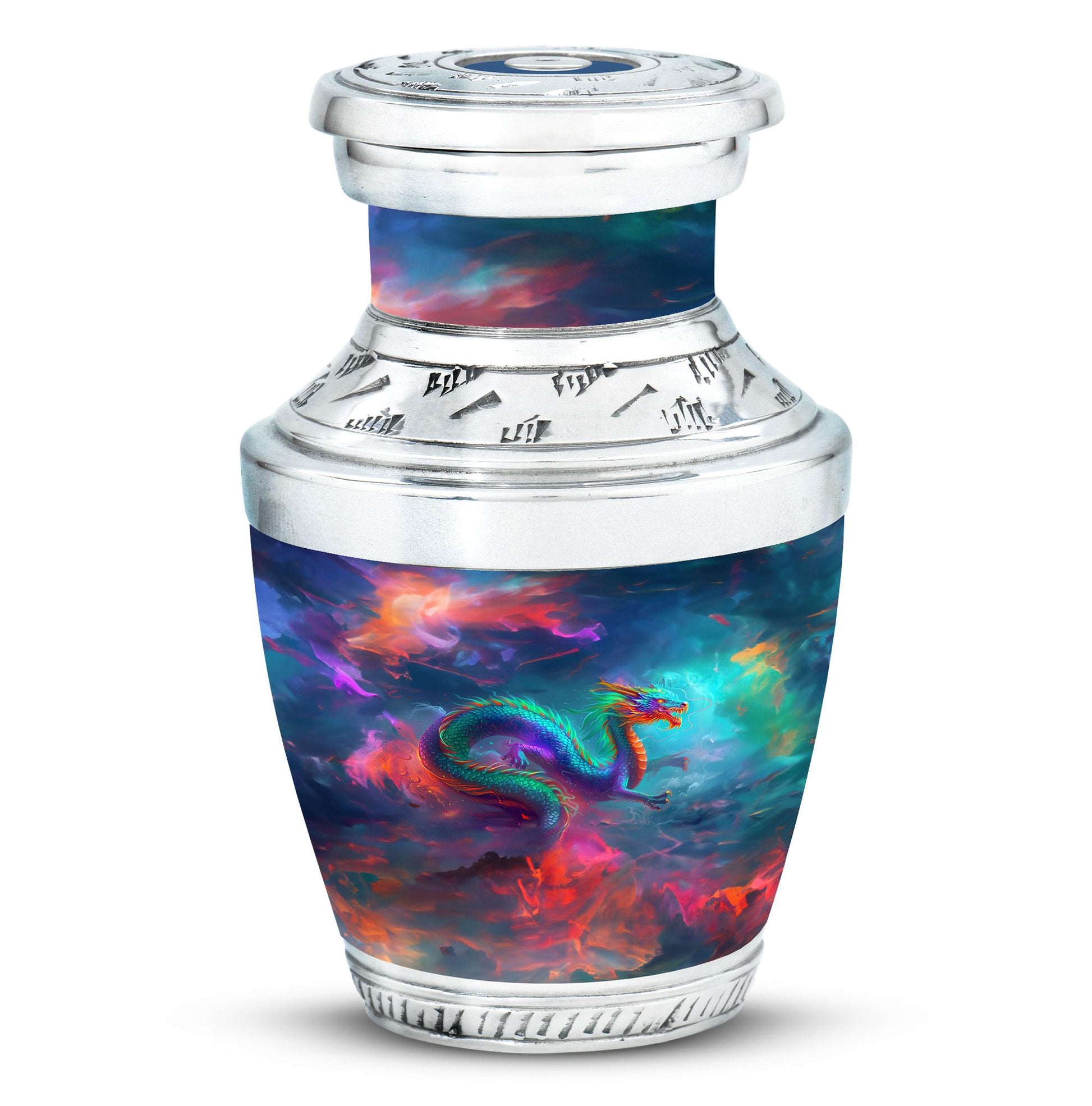 Colorful Dragon Small Urns For Women - Majestic Dragon Memorial Urn