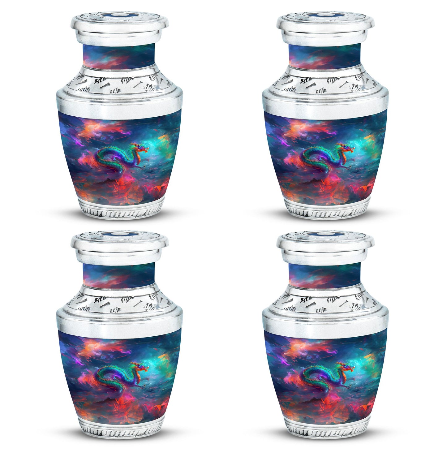 Colorful Personalized Beach Keepsake Urn for Women - 10-inch, 200 cu in - Yatskia