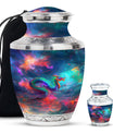 Colorful Dragon Small Urns For Women - Majestic Dragon Memorial Urn
