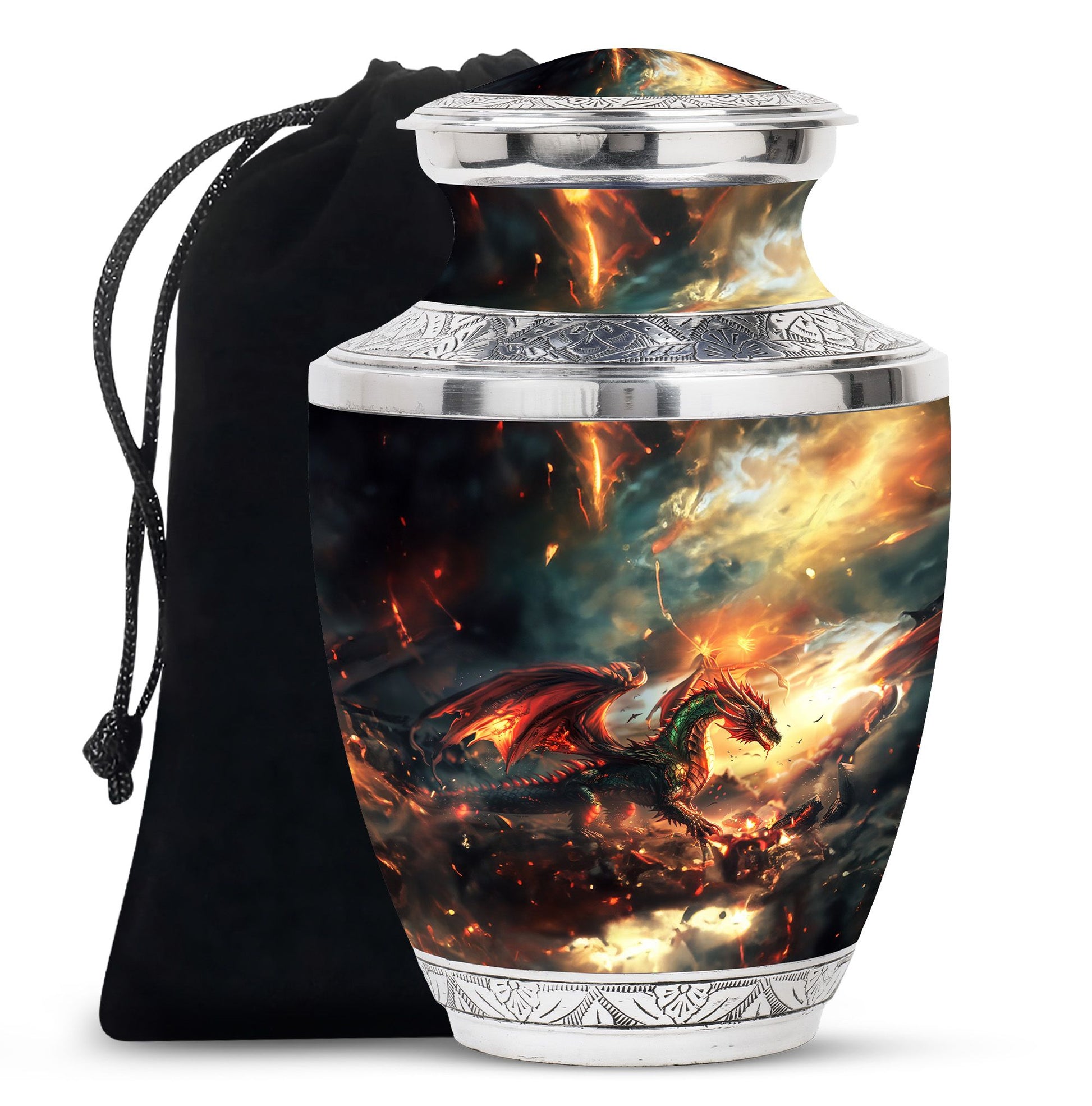 Fierce Dragon Adult Size Cremation Urns - Large Size Dragon Urn