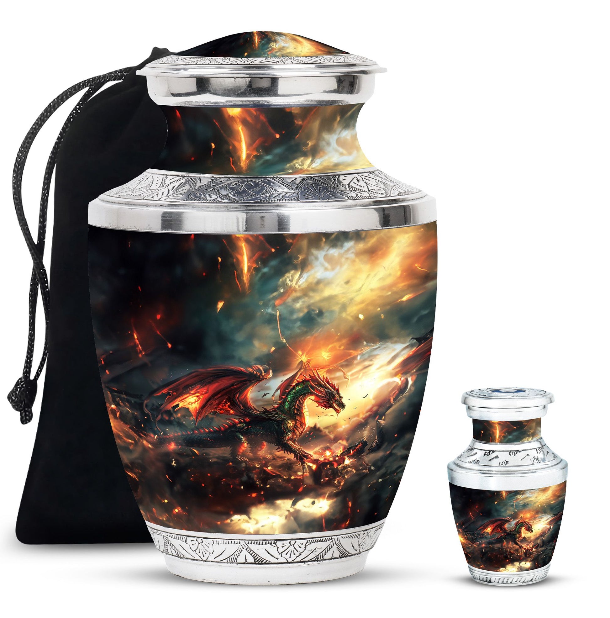 Fierce Dragon Adult Size Cremation Urns - Large Size Dragon Urn
