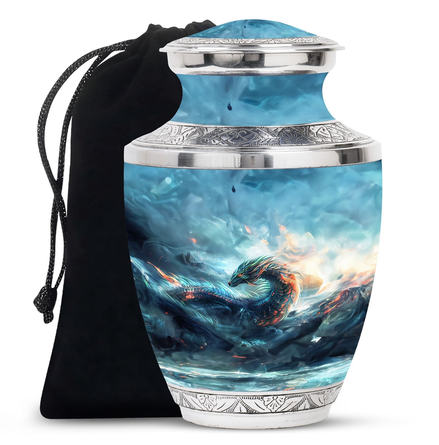 Personalized Beach Memorial Urn for Human Ashes - 10-inch, 200 cu in - Yatskia