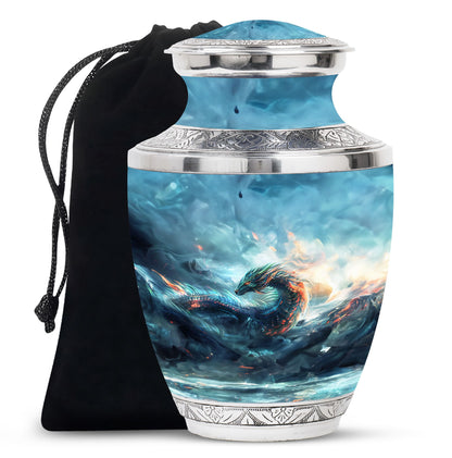 Personalized Beach Memorial Urn for Human Ashes - 10-inch, 200 cu in - Yatskia