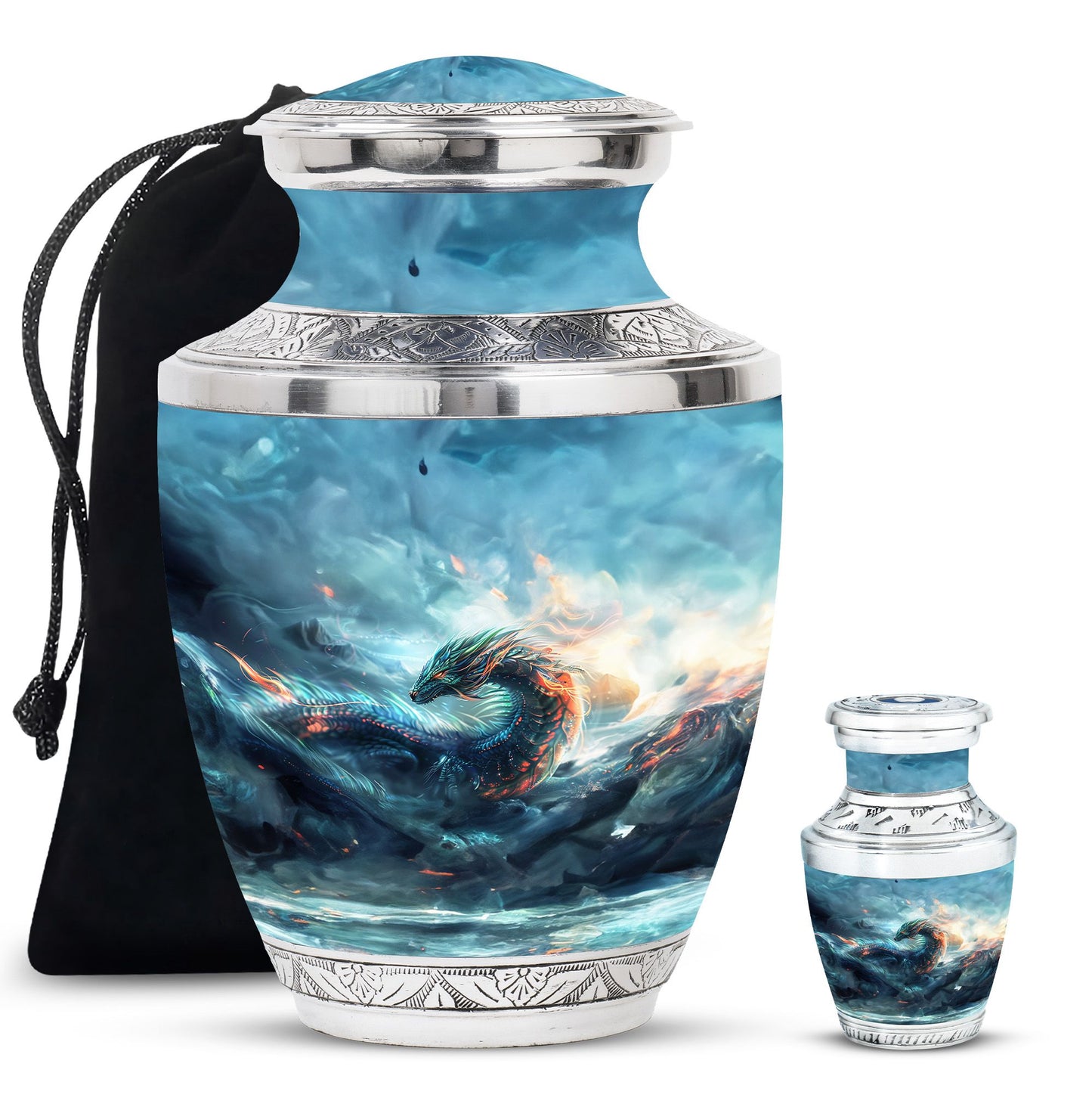 Personalized Beach Memorial Urn for Human Ashes - 10-inch, 200 cu in - Yatskia