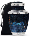 Blue Dragon Cremation Urn For Ashes - Robotic Dragon Ashes Memorial Urn