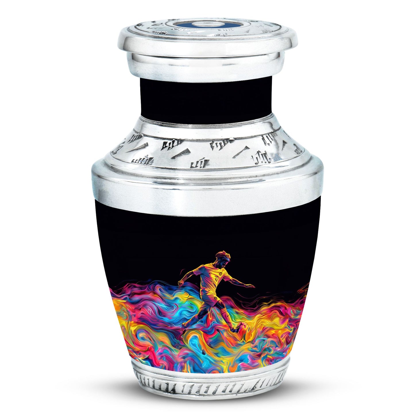 Personalized Soccer Cremation Urn for Human Ashes - 10-inch, 200 cu in - Yatskia