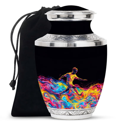 Personalized Soccer Cremation Urn for Human Ashes - 10-inch, 200 cu in - Yatskia