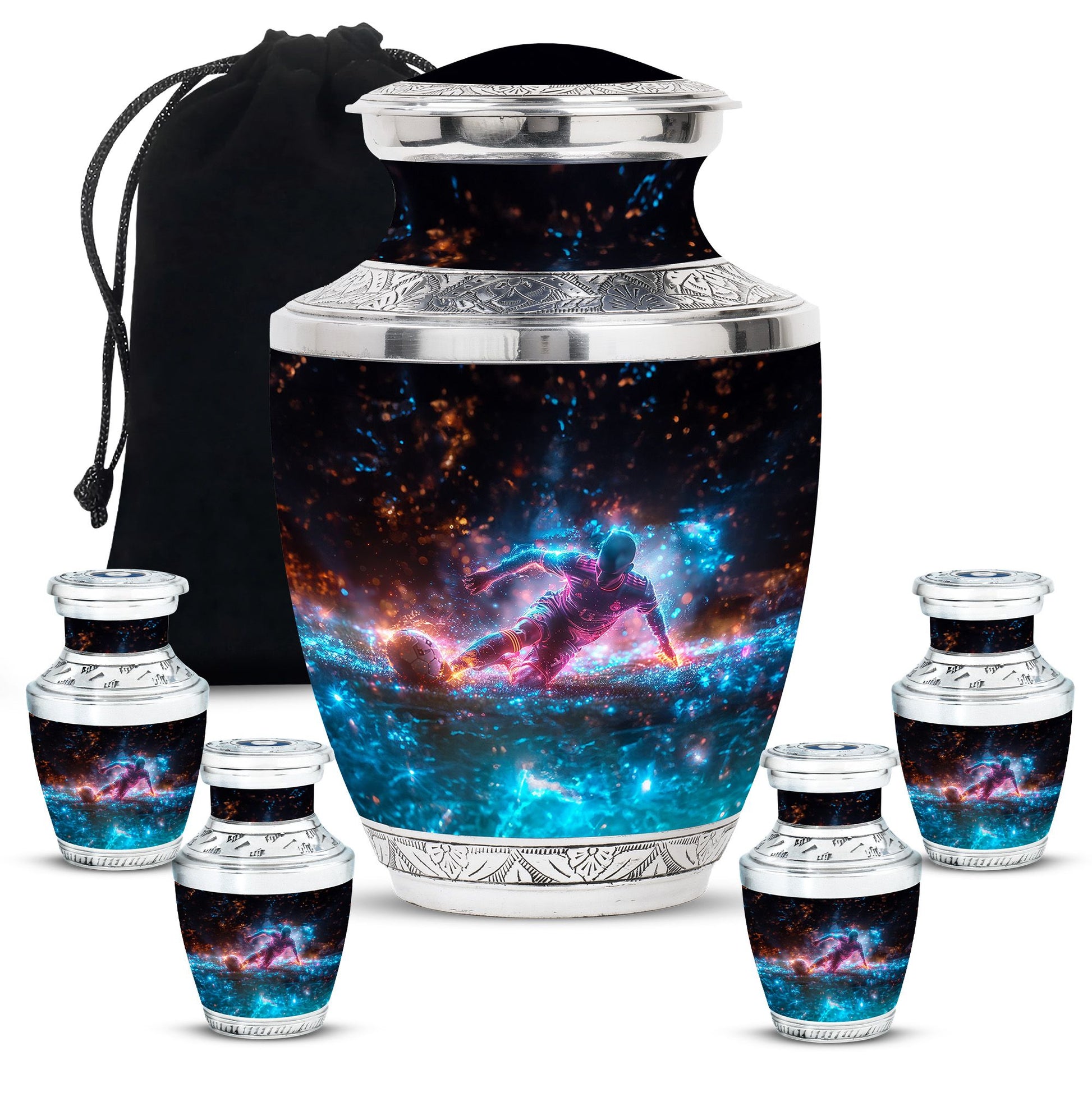 Soccer Keepsake For Ashes Large Funeral, Ashes Urn For Ashes