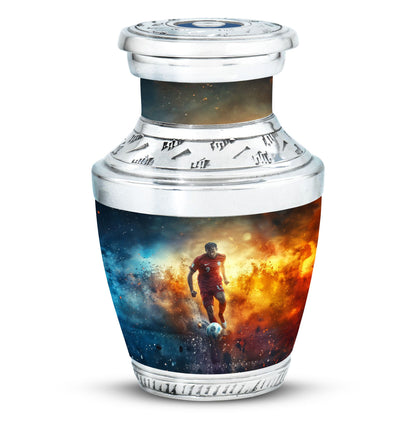 Personalized Soccer Cremation Urn for Human Ashes - 10-inch, 200 cu in - Yatskia