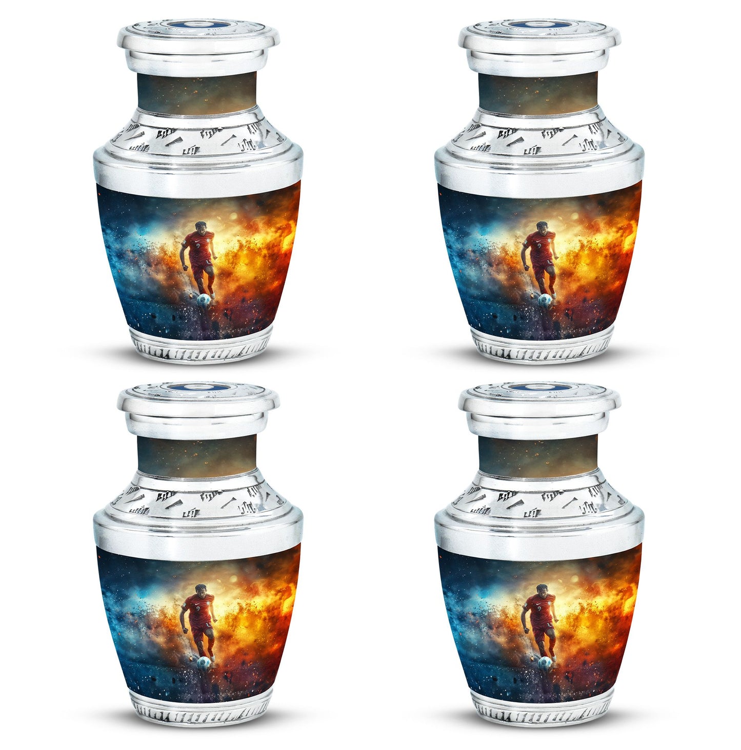 Personalized Soccer Cremation Urn for Human Ashes - 10-inch, 200 cu in - Yatskia