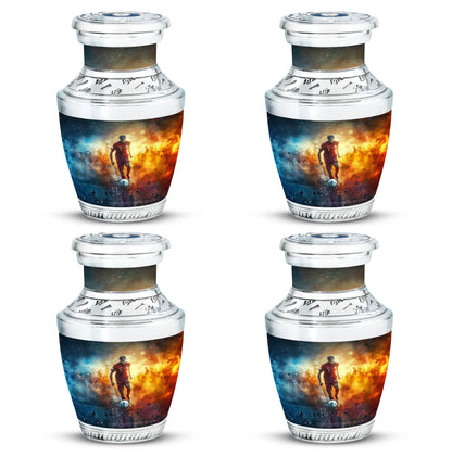 Personalized Soccer Cremation Urn for Human Ashes - 10-inch, 200 cu in - Yatskia
