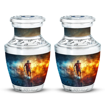 Personalized Soccer Cremation Urn for Human Ashes - 10-inch, 200 cu in - Yatskia