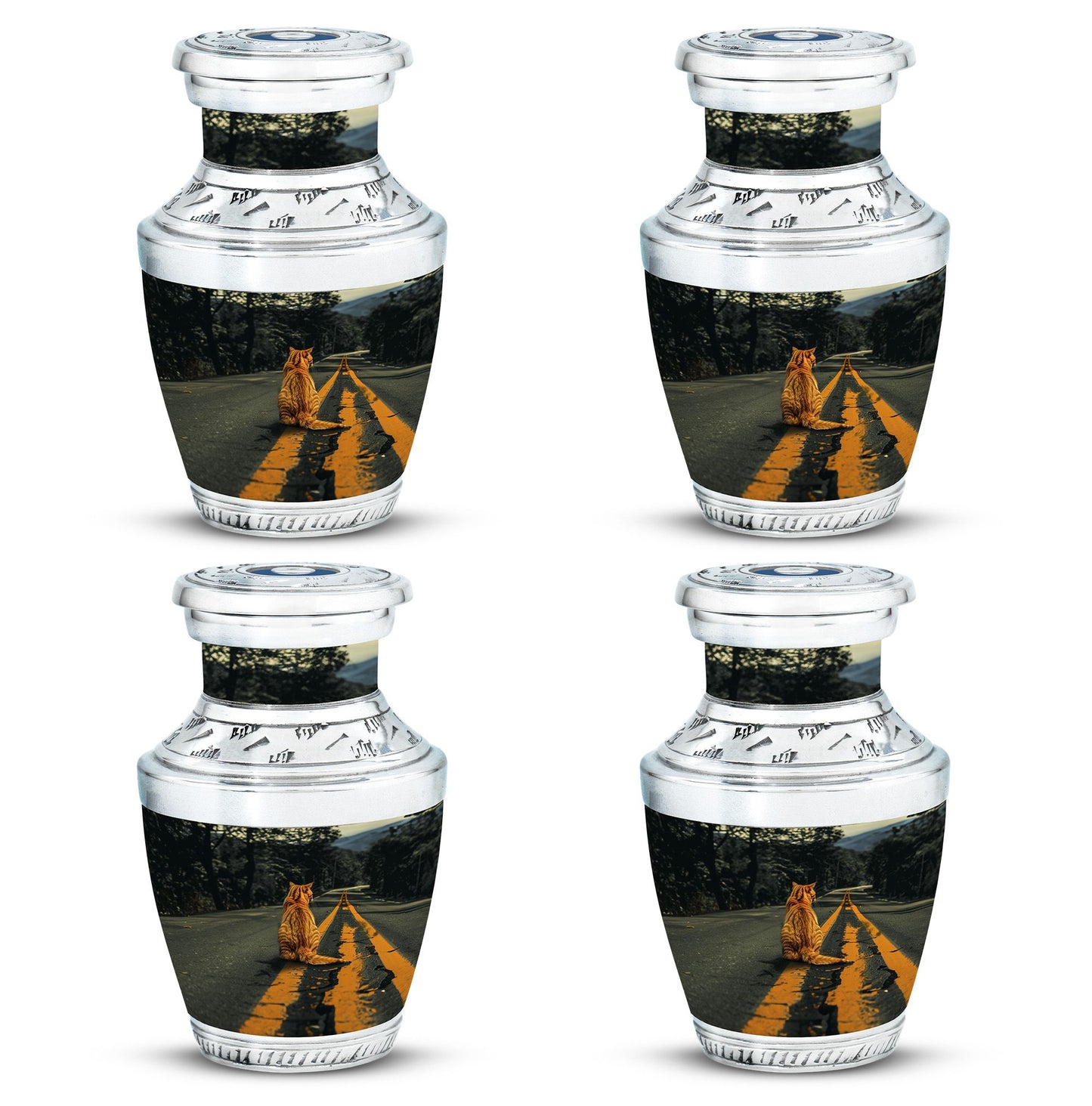 Orange Personalized Cat Keepsake Urn for Pet Ashes -  Yatskia