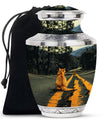 Orange Cat Mini Keepsake Funeral, Ashes Cremation Urn For Ashes