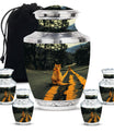 Orange Cat Mini Keepsake Funeral, Ashes Cremation Urn For Ashes
